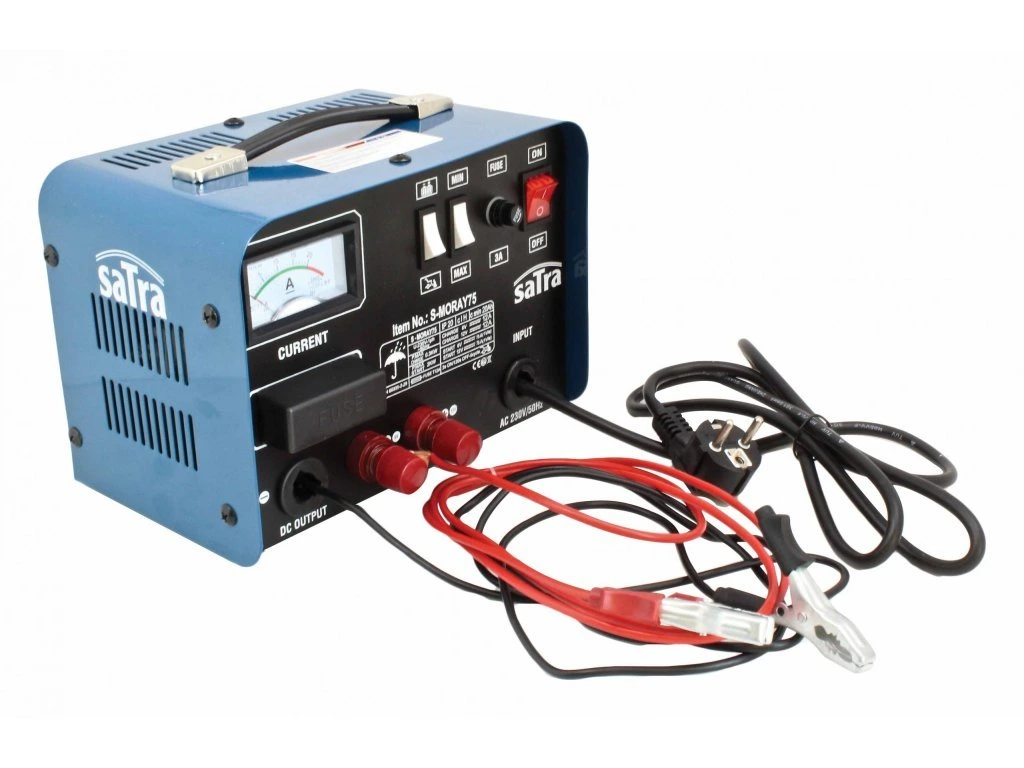 Nabíječka autobaterií – startovací zdroj 6 V / 12 V, 12 A, 20–150 Ah – SATRA Nabíječka autobaterií – startovací zdroj 6 V / 12 V, 12 A, 20–150 Ah – SATRA