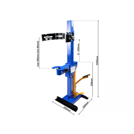 MacPherson 1T hydraulický stojan pružinový ťahač, nastaviteľný GEKO