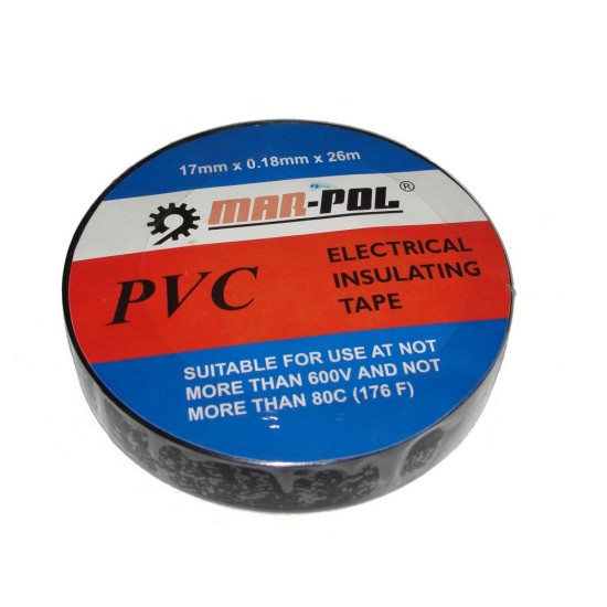 Izolačná PVC páska, 17mmx0,18mmx26m, čierna MAR-POL