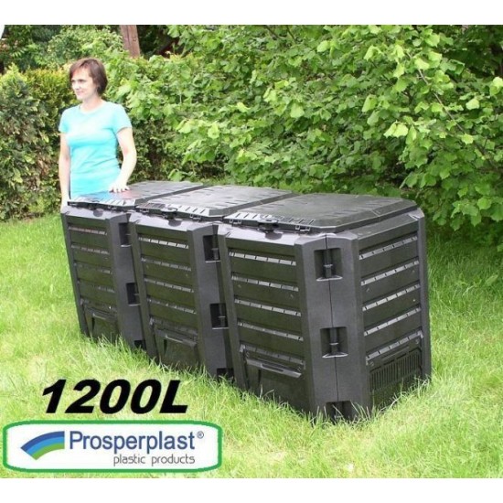 Plastový kompostér 1200l, čierny MODUL COMPOGREEN