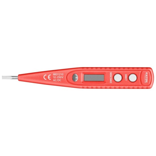 Digitálny tester napätia s LED svetlom 12-250V, EXTOL PREMIUM