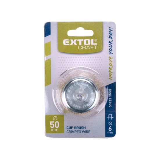 Kefa, Ø 50mm, vlnitý drôt S 0,3mm, stopka 6mm, EXTOL CRAFT