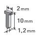 Klince, balenie 1000ks, 10mm, 2,0x0,52x1,2mm, EXTOL PREMIUM