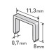 Pracky, balenie 1000ks, 8mm, 11,3x0,52x0,70mm, EXTOL PREMIUM