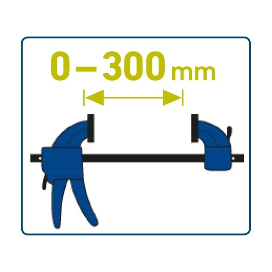 Rýchloupínacia svorka, 300mm, 165-450mm, EXTOL CRAFT