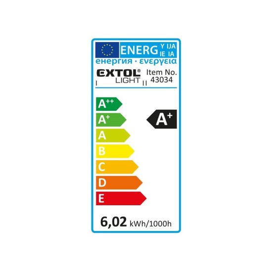 LED reflektorová žiarovka, 6W, 470lm, GU10, denné svetlo biela, EXTOL LIGHT