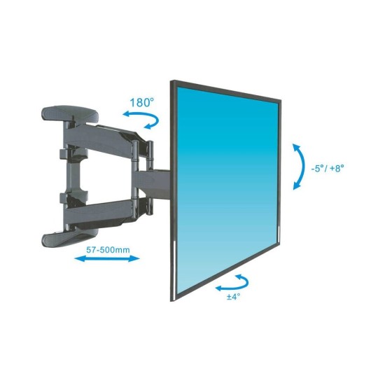 Držiak televízora 45"- 70" nástenný otočný BASS