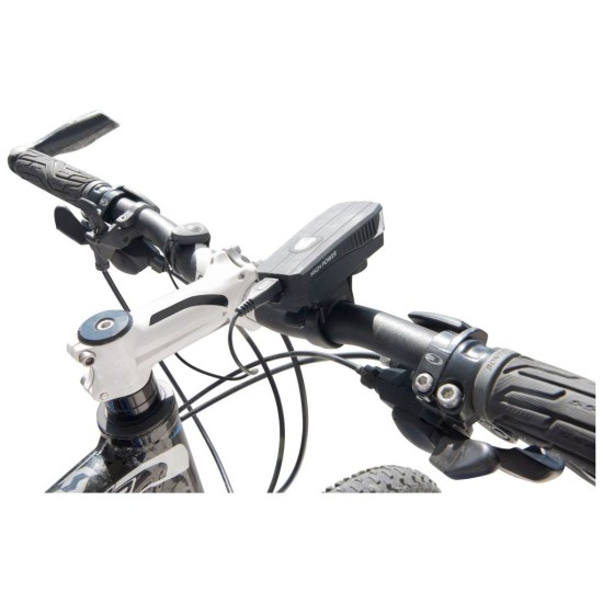 Biele svetlo na bicykel 350 lm USB nabíjací klaksón 5W LED EXTOL SVETLO