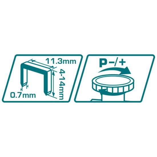 Pistole sponkovací, 4-14mm, TOTAL