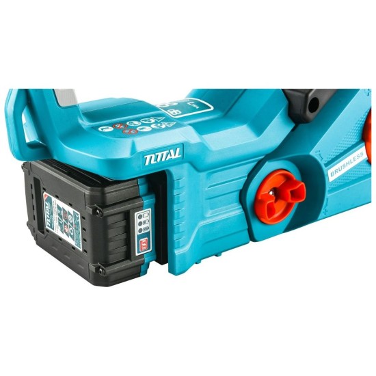 Akumulátorová reťazová píla 900W, BRUSHLESS, 20V Li-ion, 4.0Ah (2x), nabíjačka, 30cm CELKOM