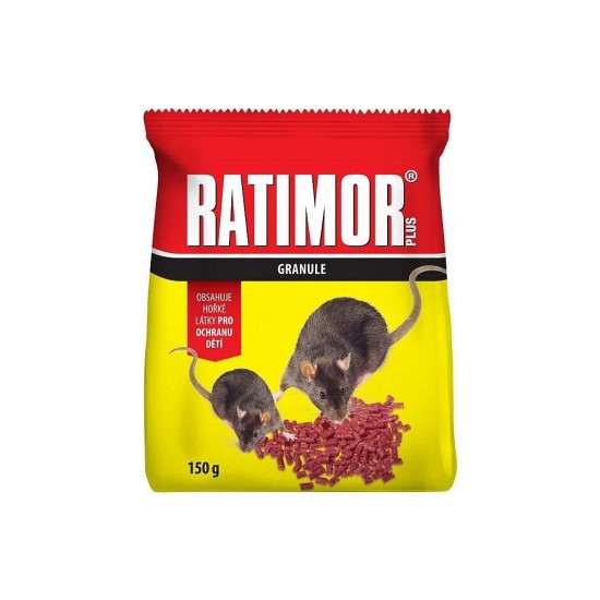 Nástraha na myši Ratimor plus granule 150g, 29ppm, sáček