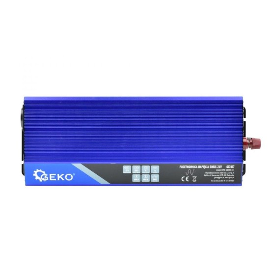 Menič napätia 24/230V 2000W/4000W, čistá sínusoida GEKO