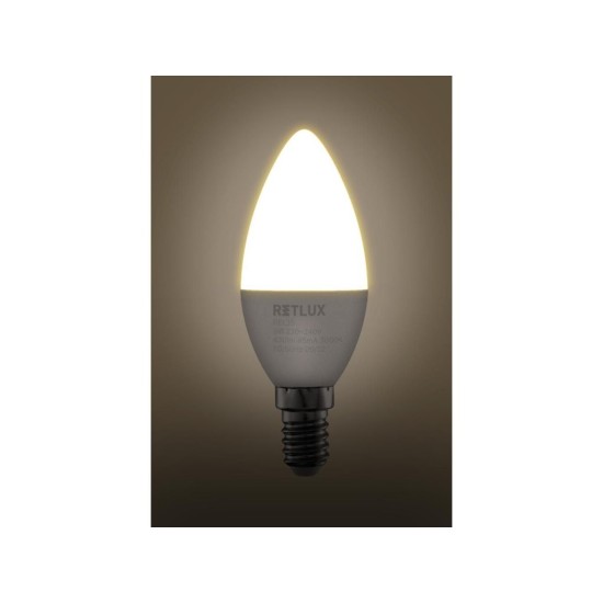 LED žiarovka Sviečka eco set 4x5W E14 C37 WW REL 35 RETLUX