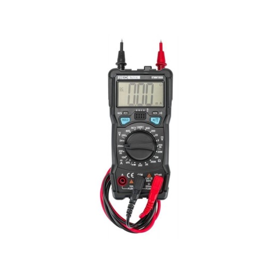 Digitálny LCD multimeter 600V, 10A, NCV RED TECHNIC