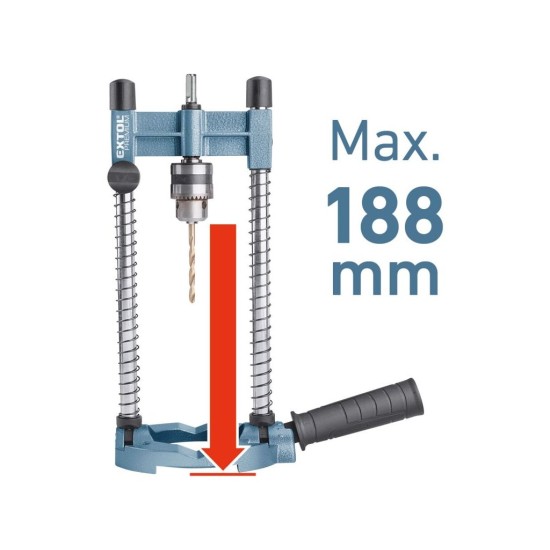 Vŕtací stojan, viacúčelový so skľučovadlom pre vŕtačky ø1-10mm, stopka 9mm EXTOL PREMIUM