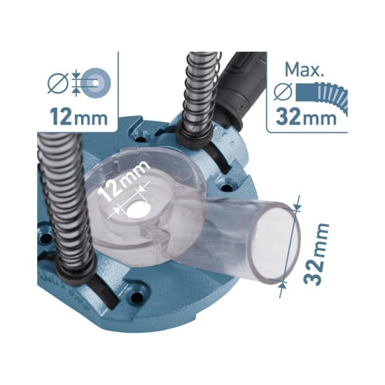 Vŕtací stojan, viacúčelový so skľučovadlom pre vŕtačky ø1-10mm, stopka 9mm EXTOL PREMIUM