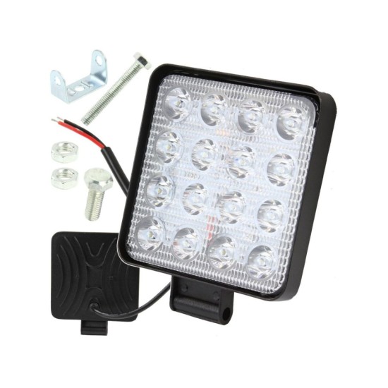 LED priestorové svetlo 12/24V, 16xLED, štvorcové MAR-POL