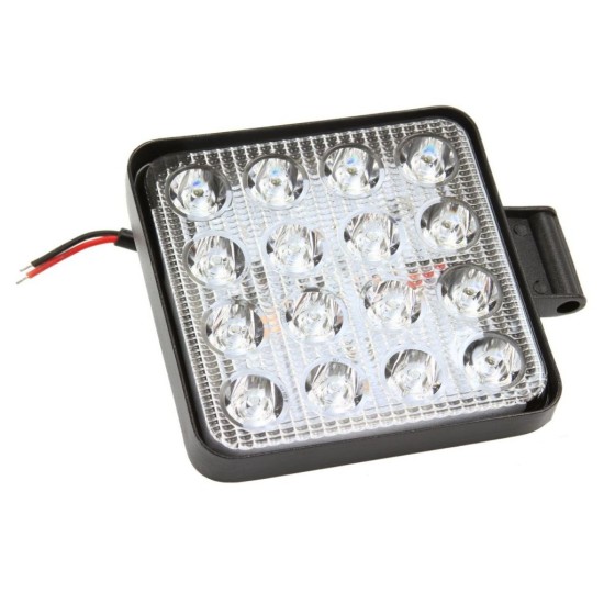 LED priestorové svetlo 12/24V, 16xLED, štvorcové MAR-POL