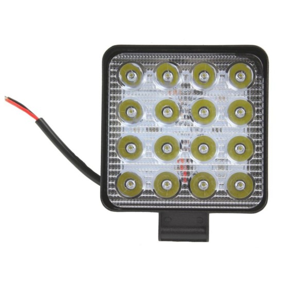 LED priestorové svetlo 12/24V, 16xLED, štvorcové MAR-POL