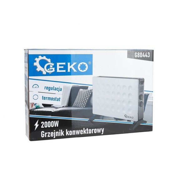 Konvektor s termostatom MODERN, 2000 W, biely GEKO