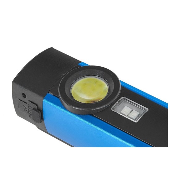 Multifunkčná baterka COB LED 5 W, 300 lm, 2000 mAh, s magnetom - GEKO