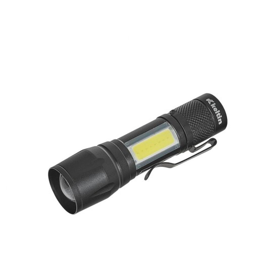 Mini taktická baterka COB LED 10 W, 500 lm, 500 mAh - GEKO