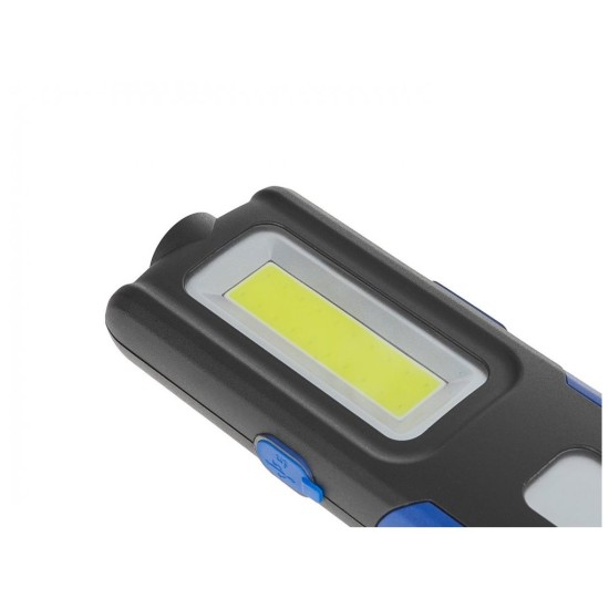 Multifunkčná COB LED baterka 5 W + 3 W, 400 lm, 2000 mAh, s funkciou magnetu a powerbanky - GEKO