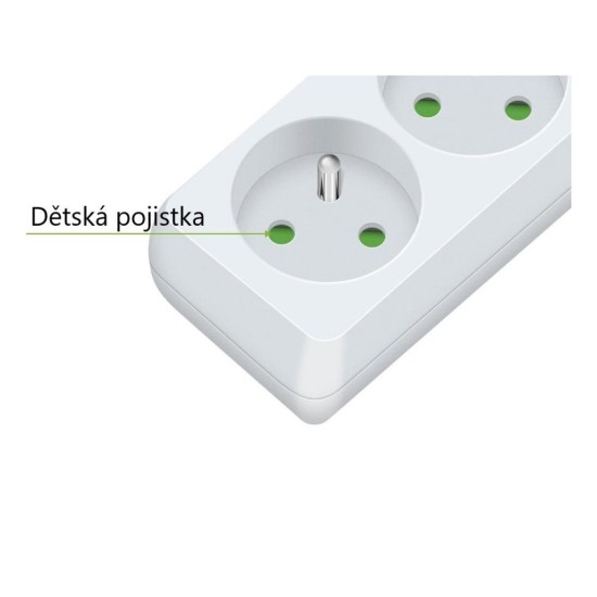 Predlžovacia zásuvka RPC 20, 3 m, 3 zásuvky, 3 x 1,0 mm² WS - RETLUX